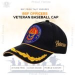 BSF  Officers’(Black Color) Baseball Cap for Veterans -Premium Quality