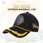 CAPF  Officers’ (Black Color) Baseball Cap for Veterans -Premium Quality