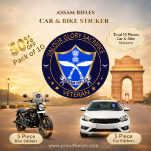 Premium Quality Assam Rifles Veteran Car & Bike Stickers