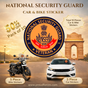 Premium Quality National Security Guard (NSG) Veteran Car & Bike Stickers