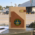 Indian Air Force Veteran Office Notebook with Phone & Pen Holder