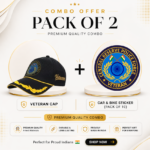 CRPF Officer Veteran Cap & Sticker Combo