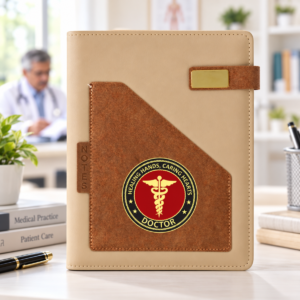 Doctor Office Notebook with Phone & Pen Holder
