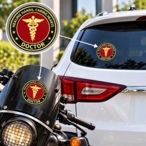 Premium Quality Doctor Veteran Car & Bike Stickers