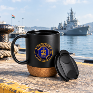 Indian Navy Veteran Matte Finish Coffee Mug with Cork Base
