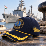 Indian Navy Officer (Blue color) Baseball Cap for Veterans- Premium Quality