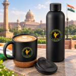 Republic of India Matte Finish Bottle & Coffee Mug Combo Set