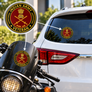 Premium Quality Army Veteran Car & Bike Stickers