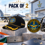 Indian Air Force Officer Veteran Cap & Sticker Combo
